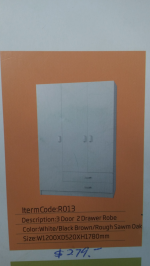 3 door robe 2 drawers wardrobe