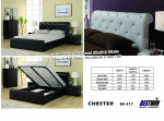 BE-517 Chester pu leather bed gas lifting
